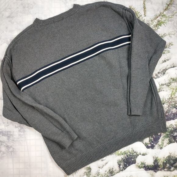 Nautica Classic Grey Sweater with Chest Stripe XL - Picture 2 of 10